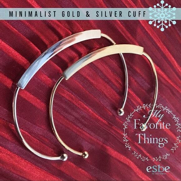 Sara Blaine/eSBe Silver Minimalist Cuff NWT - Picture 2 of 3